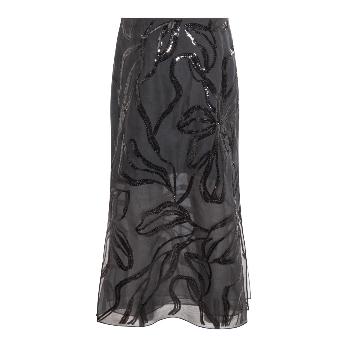 BLACK SILK SKIRT