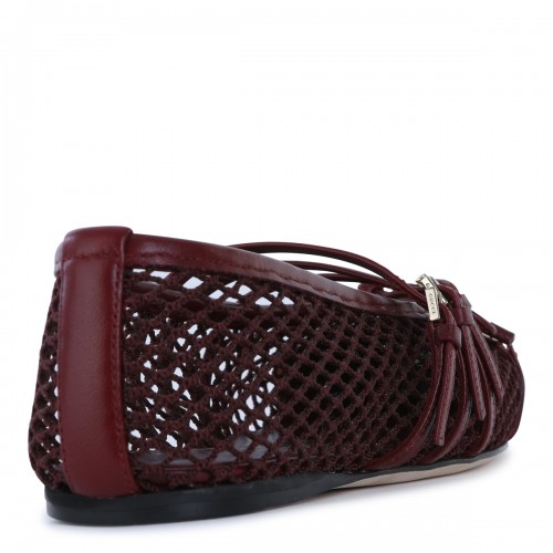 RED ANCORA LEATHER FLATS