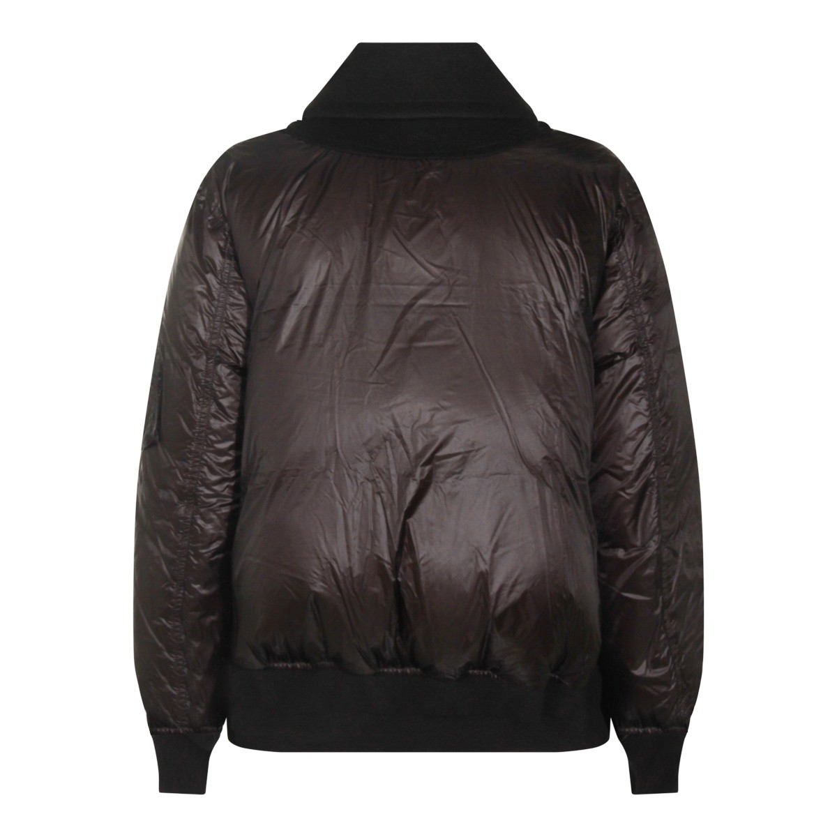 BLACK WOOL DOWN JACKET