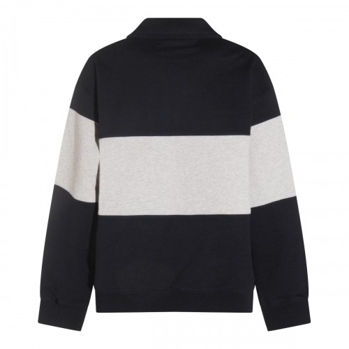 BLUE AND GREY COTTON SWEATSHIRT