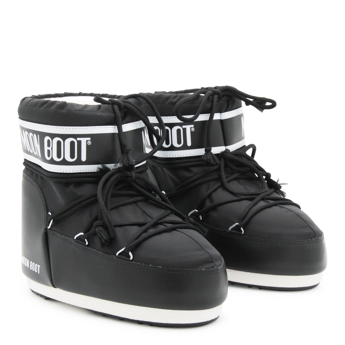 BLACK ICON LOW NYLON BOOTS