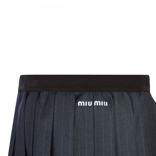 GREY WOOL SKIRT