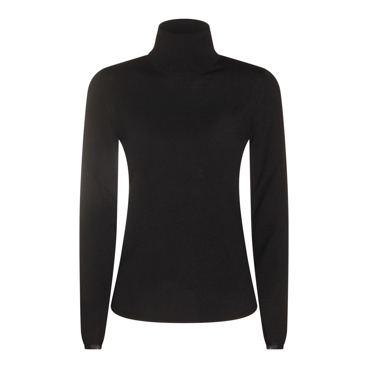 BLACK WOOL KNITWEAR