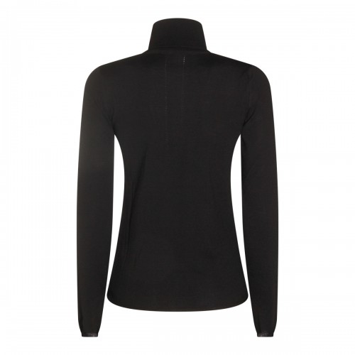 BLACK WOOL KNITWEAR