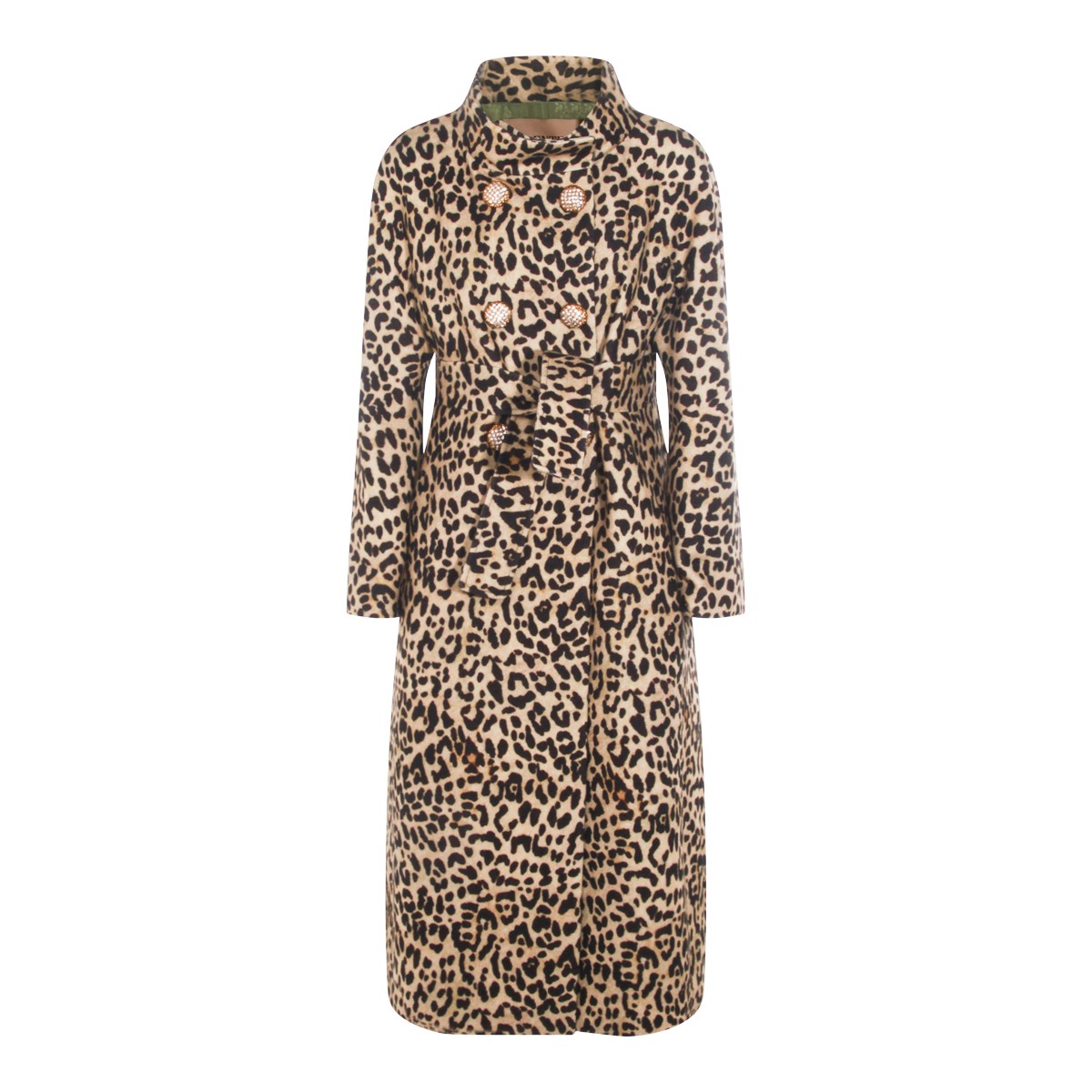 LEOPARD WOOL COAT