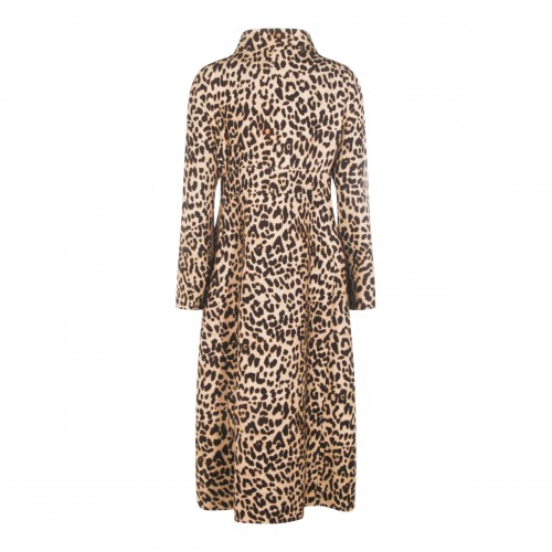 LEOPARD WOOL COAT