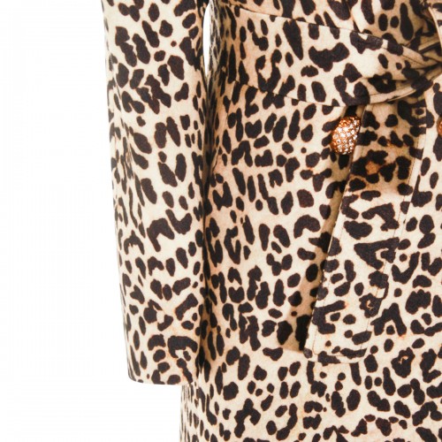 LEOPARD WOOL COAT