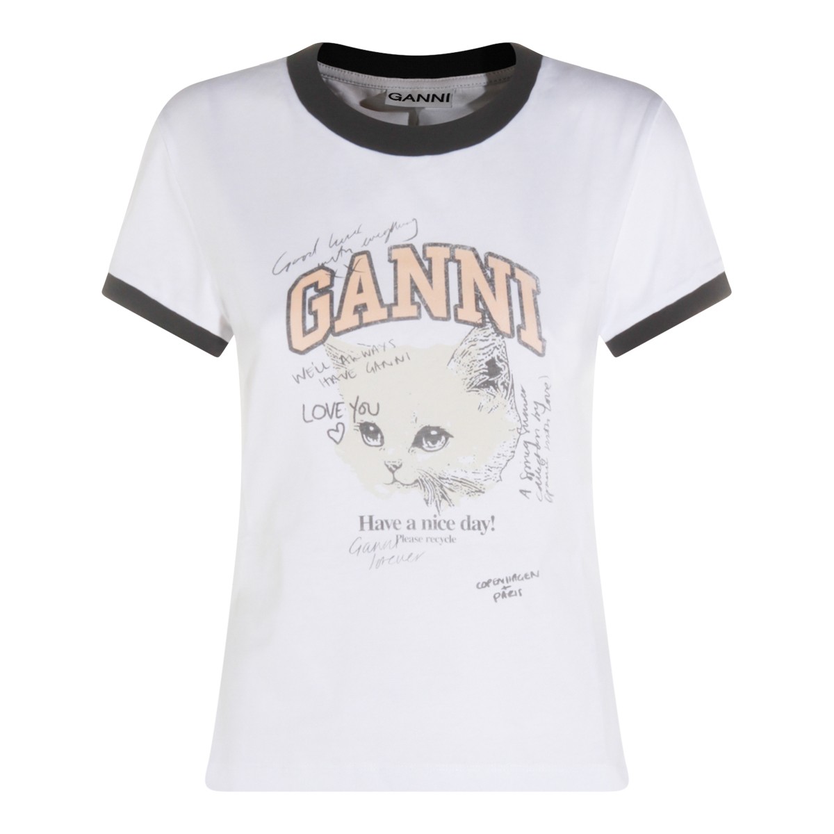 WHITE COTTON T-SHIRT