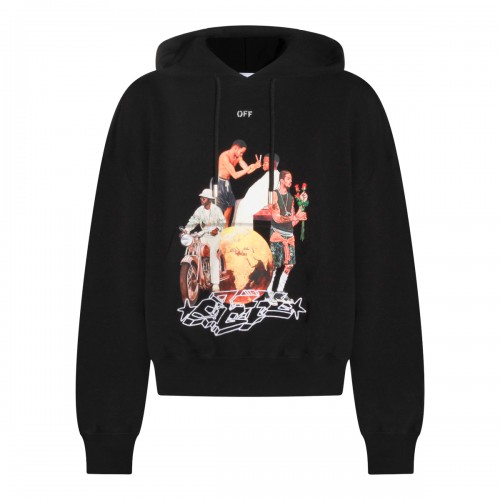 BLACK COTTON SWEATSHIRT