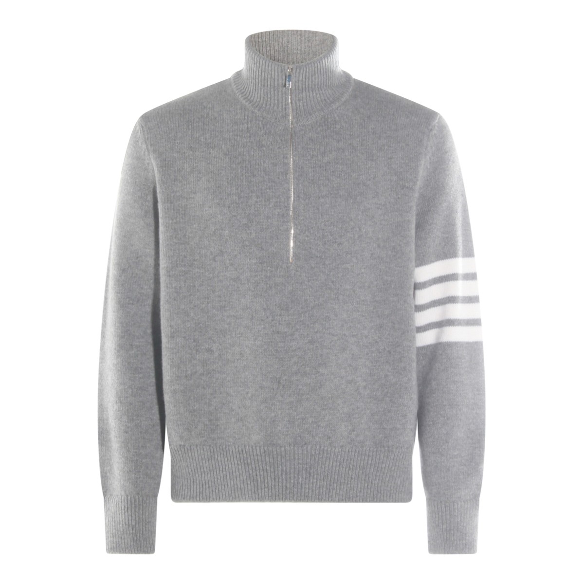 LIGHT GREY WOOL KNITWEAR