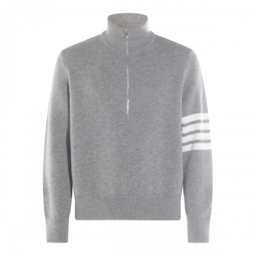 LIGHT GREY WOOL KNITWEAR