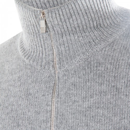 LIGHT GREY WOOL KNITWEAR