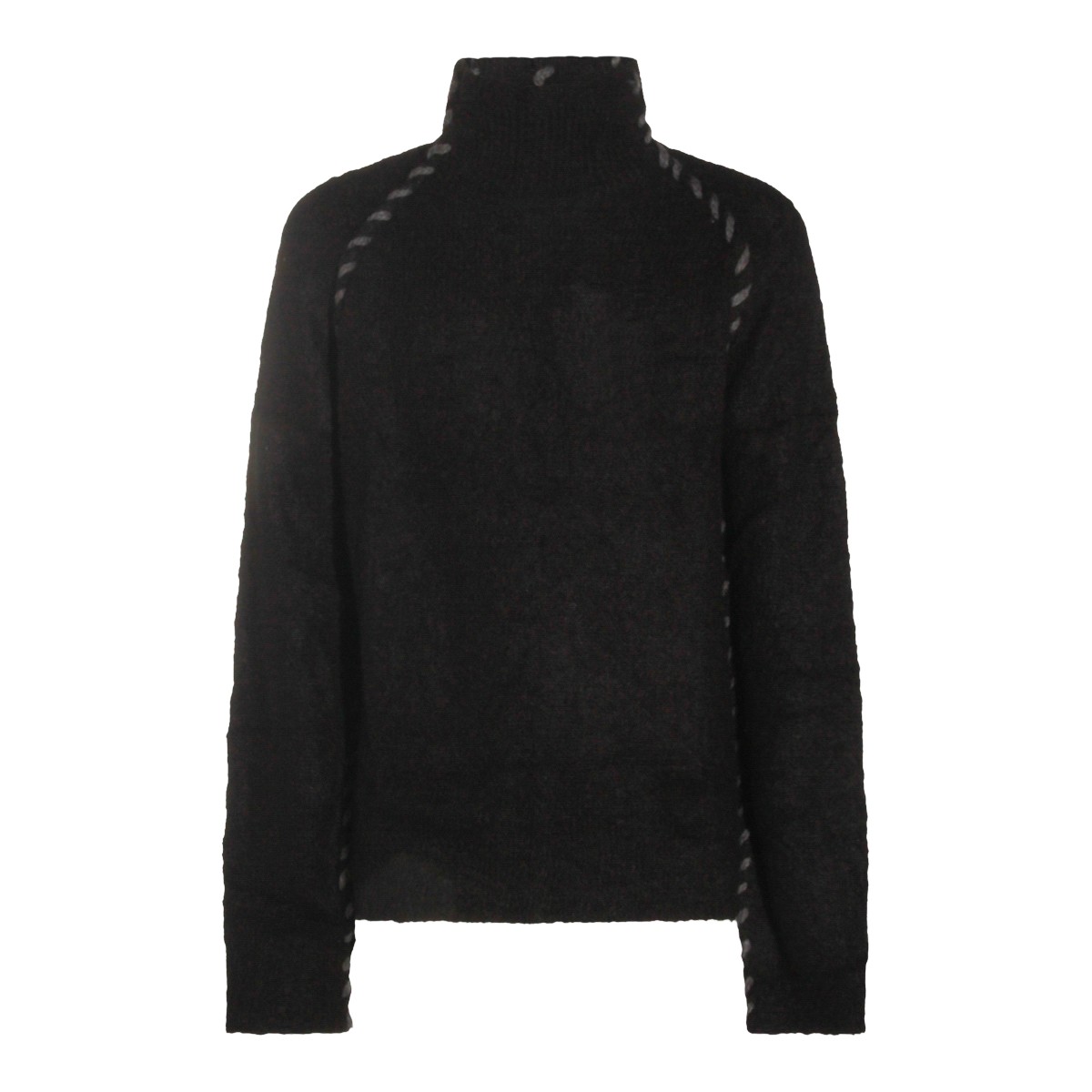 BLACK WOOL KNITWEAR