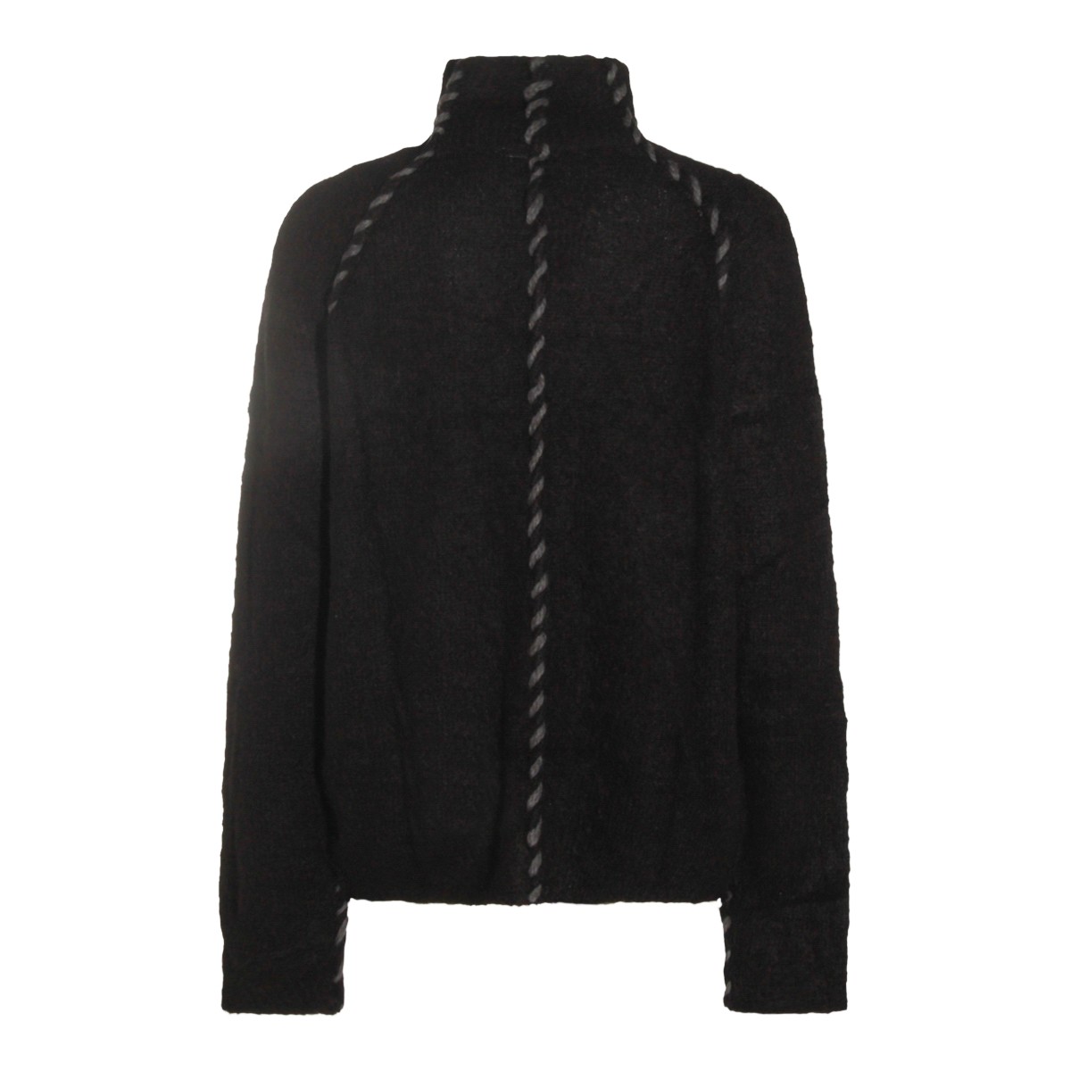 BLACK WOOL KNITWEAR