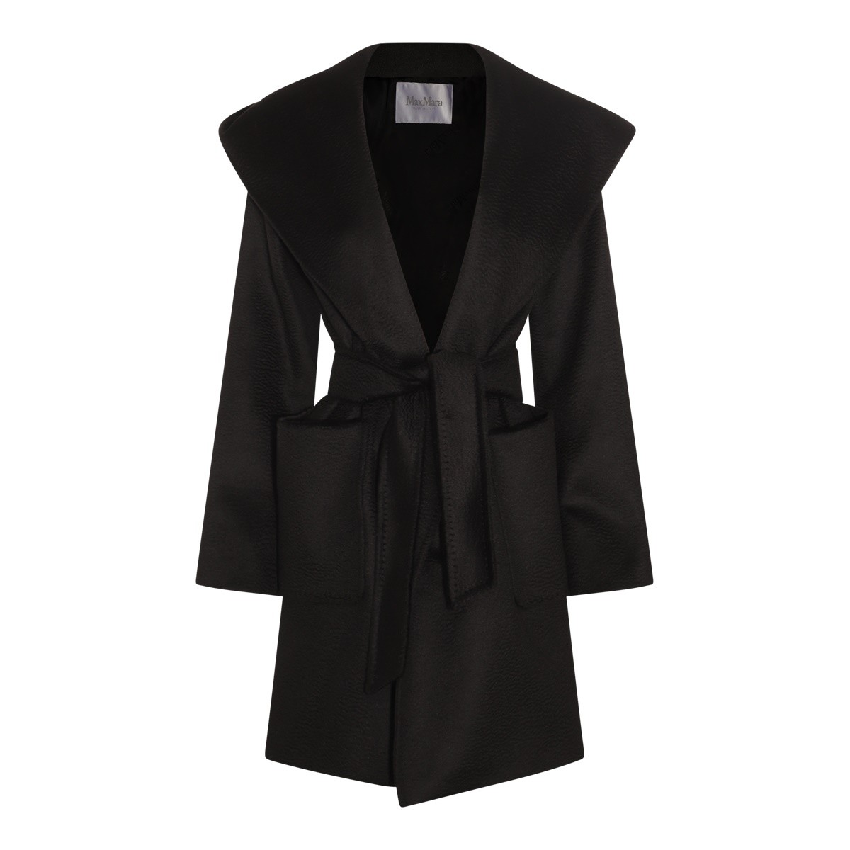 BLACK WOOL RIALTO COAT