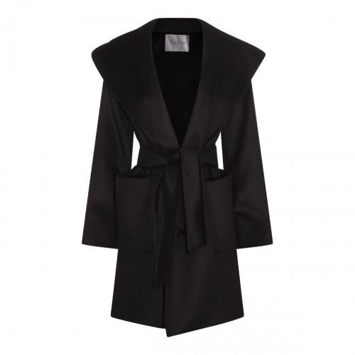 BLACK WOOL RIALTO COAT
