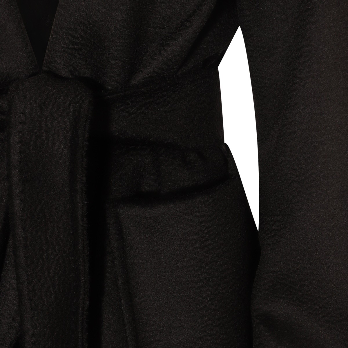 BLACK WOOL RIALTO COAT