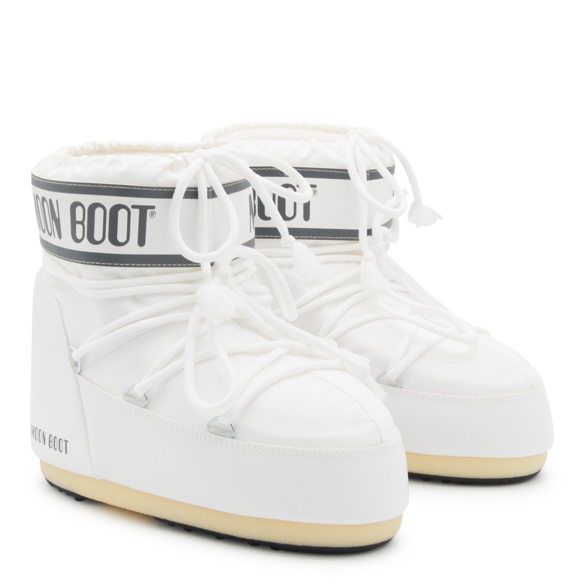 WHITE ICON LOW NYLON BOOTS