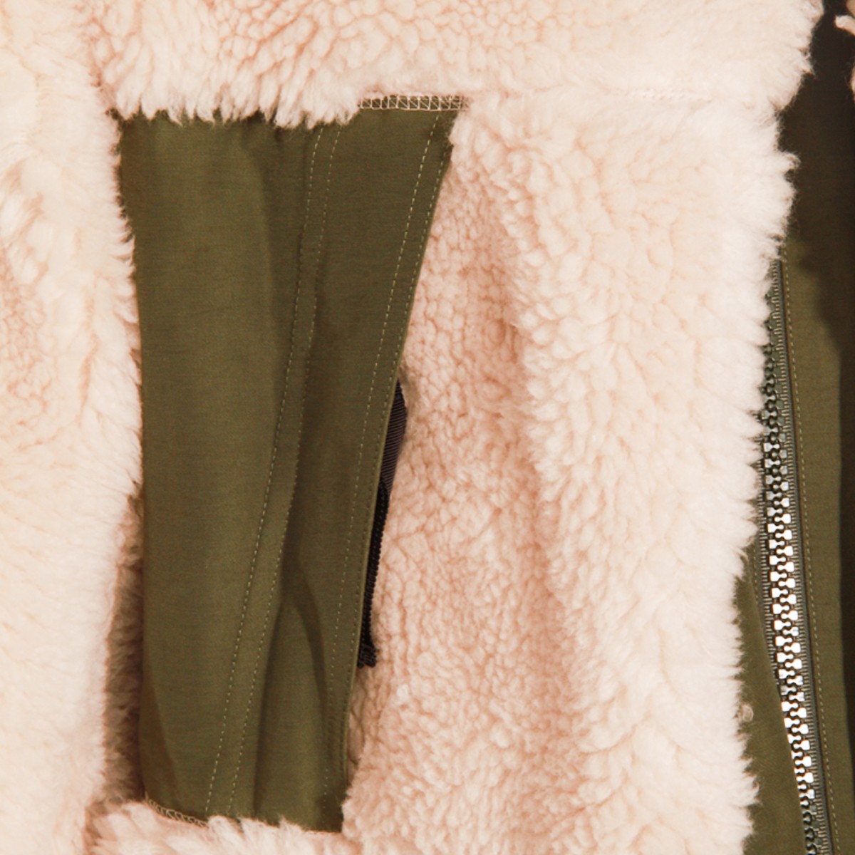 CREAM AND GREEN CASUAL JACKET