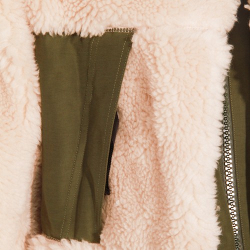 CREAM AND GREEN CASUAL JACKET