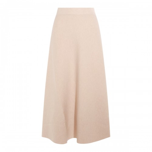 BEIGE WOOL GIBERNA SKIRT