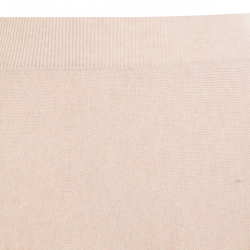 BEIGE WOOL GIBERNA SKIRT