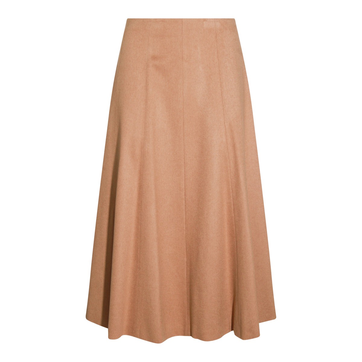 BEIGE WOOL GENEVE SKIRT