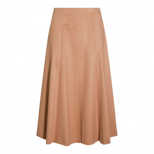 BEIGE WOOL GENEVE SKIRT