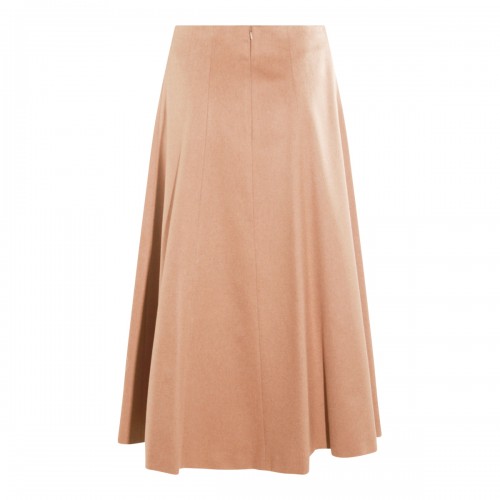 BEIGE WOOL GENEVE SKIRT