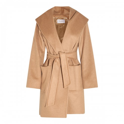 LIGHT BROWN WOOL RIALTO COAT