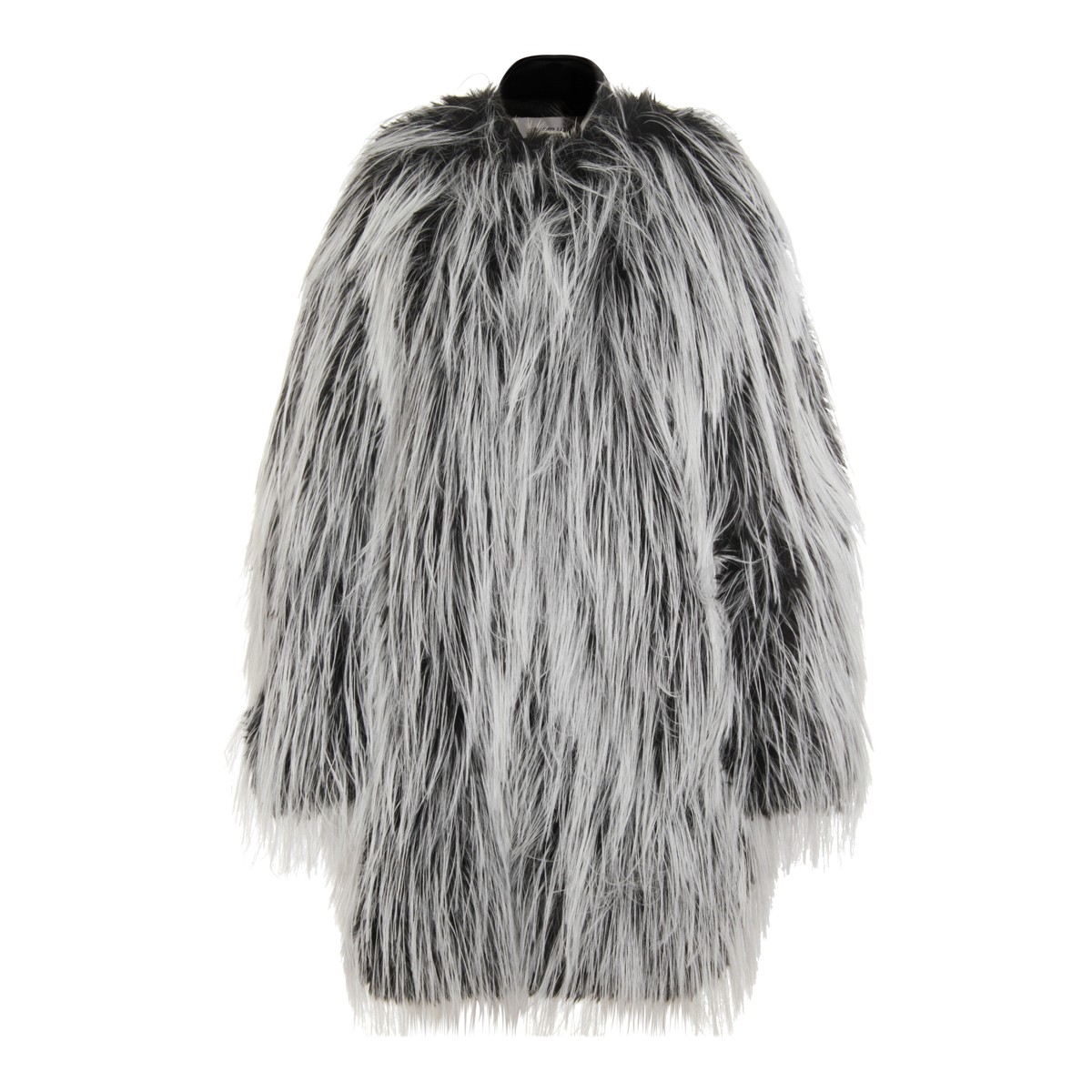 BLACK AND WHITE ADESSO1234 FUR JACKET