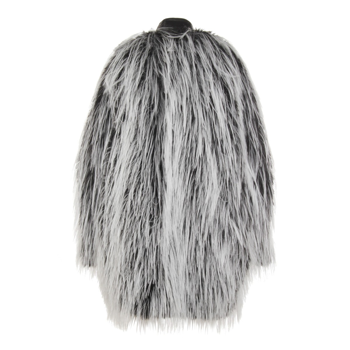 BLACK AND WHITE ADESSO1234 FUR JACKET