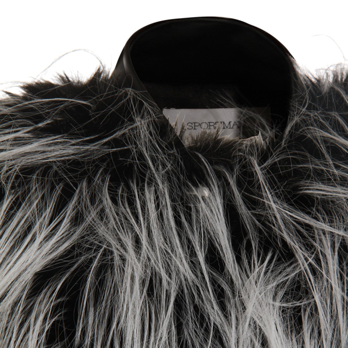 BLACK AND WHITE ADESSO1234 FUR JACKET