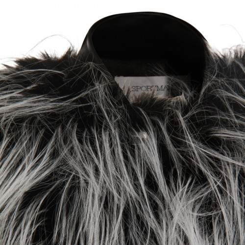BLACK AND WHITE ADESSO1234 FUR JACKET