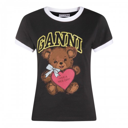 BLACK COTTON T-SHIRT