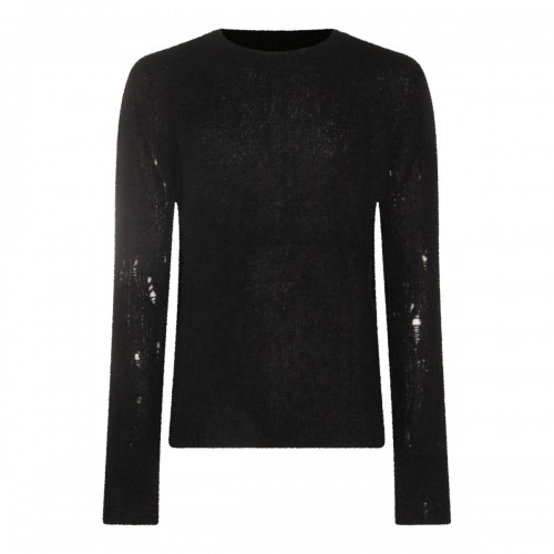 BLACK WOOL KNITWEAR