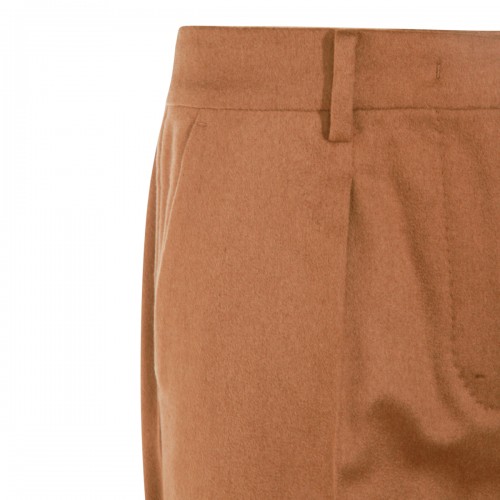 BROWN COTTON CARBONE PANTS