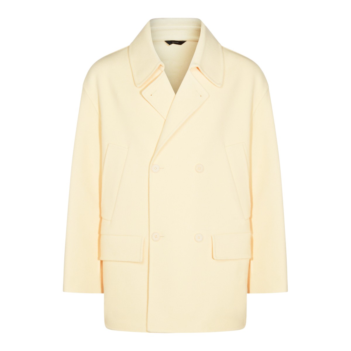 YELLOW WOOL COAT