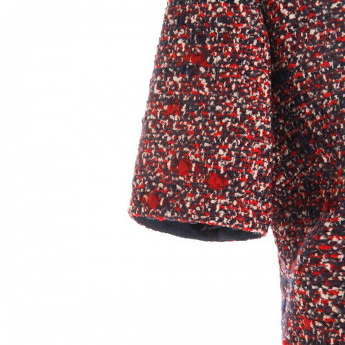 BLUE AND RED WOOL DRESS