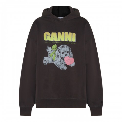 BLACK COTTON SWEATSHIRT