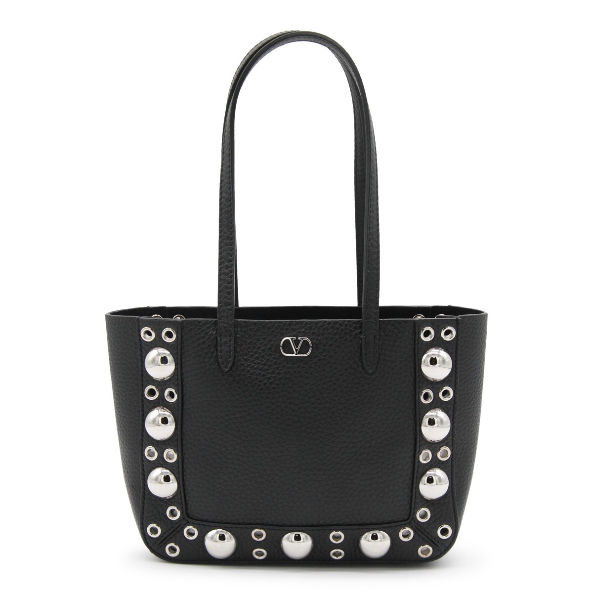 BLACK LEATHER TOTE