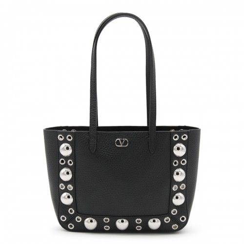 BLACK LEATHER TOTE