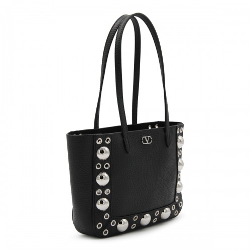 BLACK LEATHER TOTE 2