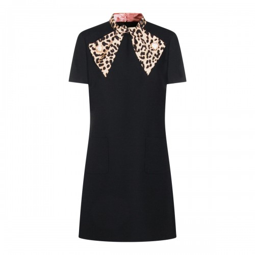 BLACK WOOL DRESS
