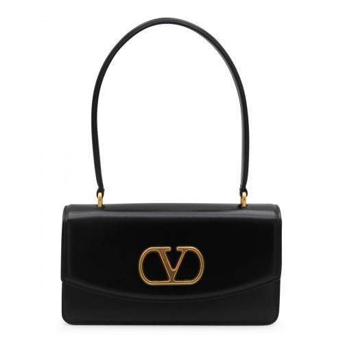 BLACK LEATHER VAIN SHOULDER...