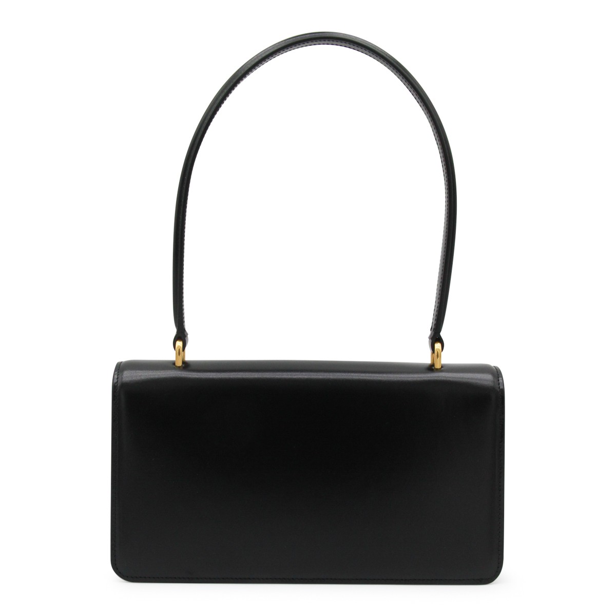 BLACK LEATHER VAIN SHOULDER BAG BLACK LEATHER VAIN SHOULDER BAG