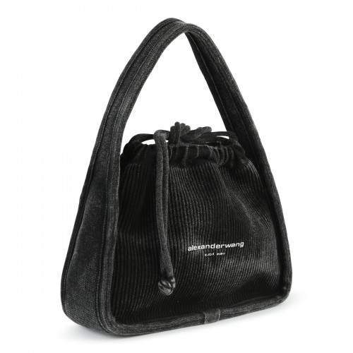 BLACK COTTON SATCHEL 2