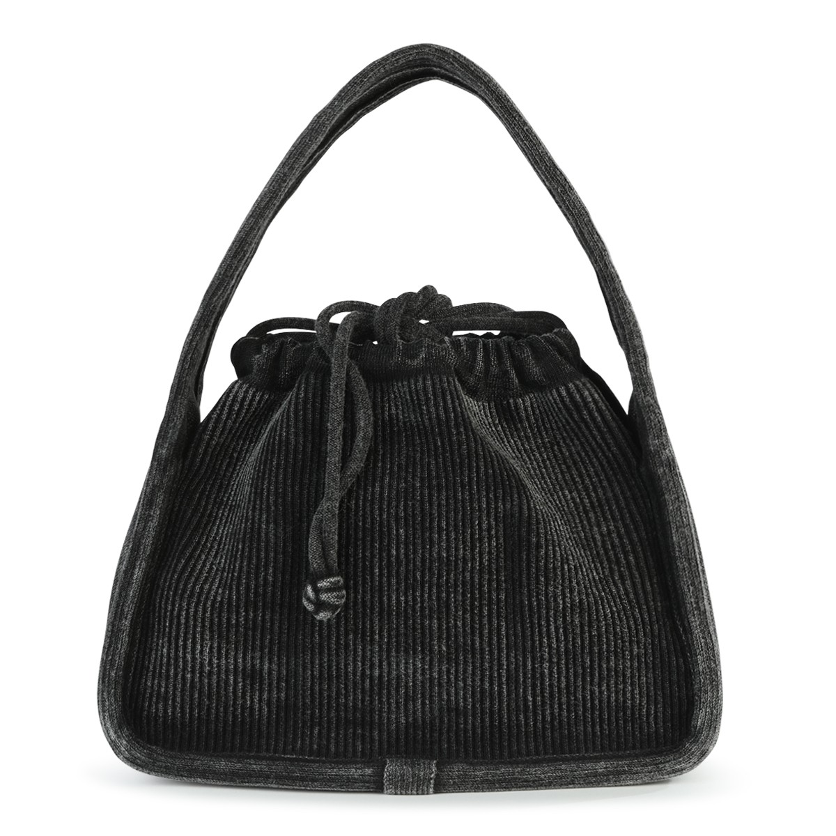 BLACK COTTON SATCHEL