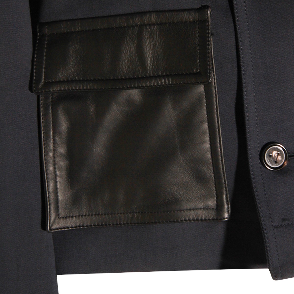 BLUE COTTON CASUAL JACKET