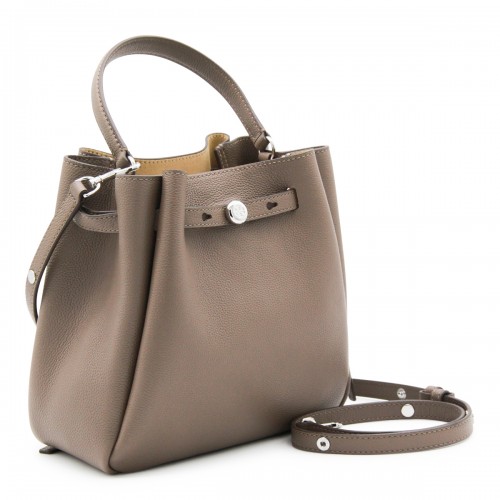 BEIGE LEATHER ROMY SATCHEL
